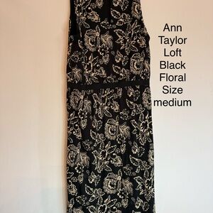 Ann Taylor Black Floral Dress